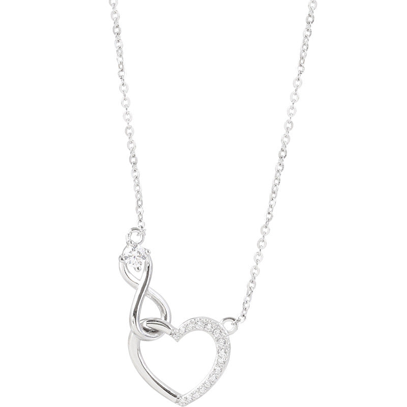 Korean Chic Heart & Diamond Necklace