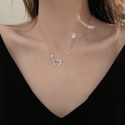 Korean Chic Heart & Diamond Necklace