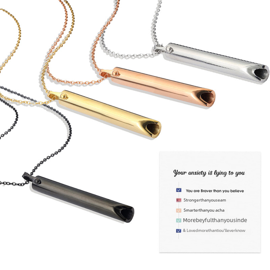BreathEase Mindfulness Steel Pendant